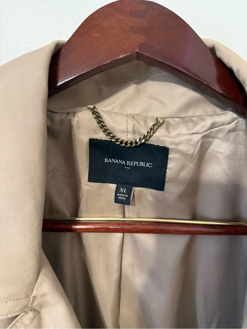 Banana Republic Tan Double-Breasted Trench Coat